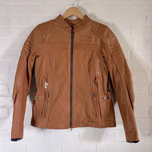 Harley Davidson Pursuit Triple Vent System 100% Leather Jacket Size Small NWT - Picture 9 of 17